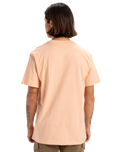 The Quiksilver Mens Typed Out T-Shirt in Peach Parfait