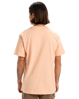 The Quiksilver Mens Typed Out T-Shirt in Peach Parfait