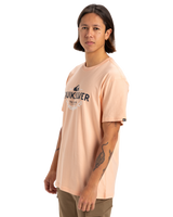 The Quiksilver Mens Typed Out T-Shirt in Peach Parfait