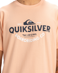 The Quiksilver Mens Typed Out T-Shirt in Peach Parfait