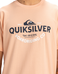 The Quiksilver Mens Typed Out T-Shirt in Peach Parfait