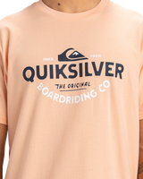 The Quiksilver Mens Typed Out T-Shirt in Peach Parfait