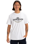 The Quiksilver Mens Typed Out T-Shirt in White