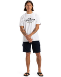 The Quiksilver Mens Typed Out T-Shirt in White