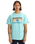 The Quiksilver Mens Sun Faded T-Shirt in Aqua Sky