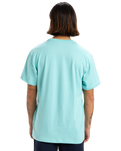 The Quiksilver Mens Sun Faded T-Shirt in Aqua Sky