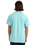 The Quiksilver Mens Sun Faded T-Shirt in Aqua Sky