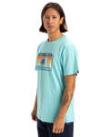 The Quiksilver Mens Sun Faded T-Shirt in Aqua Sky