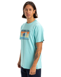 The Quiksilver Mens Sun Faded T-Shirt in Aqua Sky