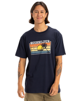 The Quiksilver Mens Sun Faded T-Shirt in Dark Navy