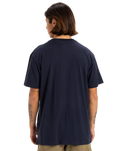 The Quiksilver Mens Sun Faded T-Shirt in Dark Navy