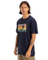 The Quiksilver Mens Sun Faded T-Shirt in Dark Navy