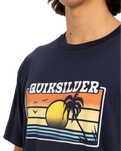 The Quiksilver Mens Sun Faded T-Shirt in Dark Navy