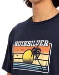 The Quiksilver Mens Sun Faded T-Shirt in Dark Navy