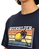The Quiksilver Mens Sun Faded T-Shirt in Dark Navy