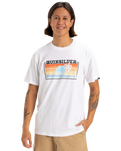 The Quiksilver Mens Sun Faded T-Shirt in White