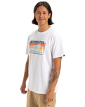 The Quiksilver Mens Sun Faded T-Shirt in White