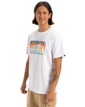 The Quiksilver Mens Sun Faded T-Shirt in White
