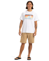 The Quiksilver Mens Sun Faded T-Shirt in White