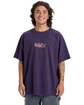 The Quiksilver Mens Mercury Double Up T-Shirt in Purple Velvet