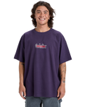 The Quiksilver Mens Mercury Double Up T-Shirt in Purple Velvet