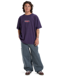 The Quiksilver Mens Mercury Double Up T-Shirt in Purple Velvet