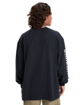 The Quiksilver Mens Mercury Old English Long Sleeve T-Shirt in Black