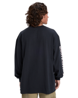 The Quiksilver Mens Mercury Old English Long Sleeve T-Shirt in Black