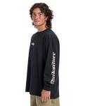The Quiksilver Mens Mercury Old English Long Sleeve T-Shirt in Black