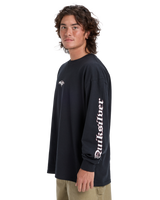 The Quiksilver Mens Mercury Old English Long Sleeve T-Shirt in Black
