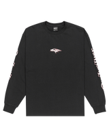 The Quiksilver Mens Mercury Old English Long Sleeve T-Shirt in Black