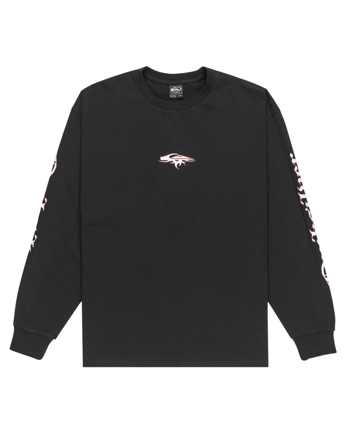 The Quiksilver Mens Mercury Old English Long Sleeve T-Shirt in Black