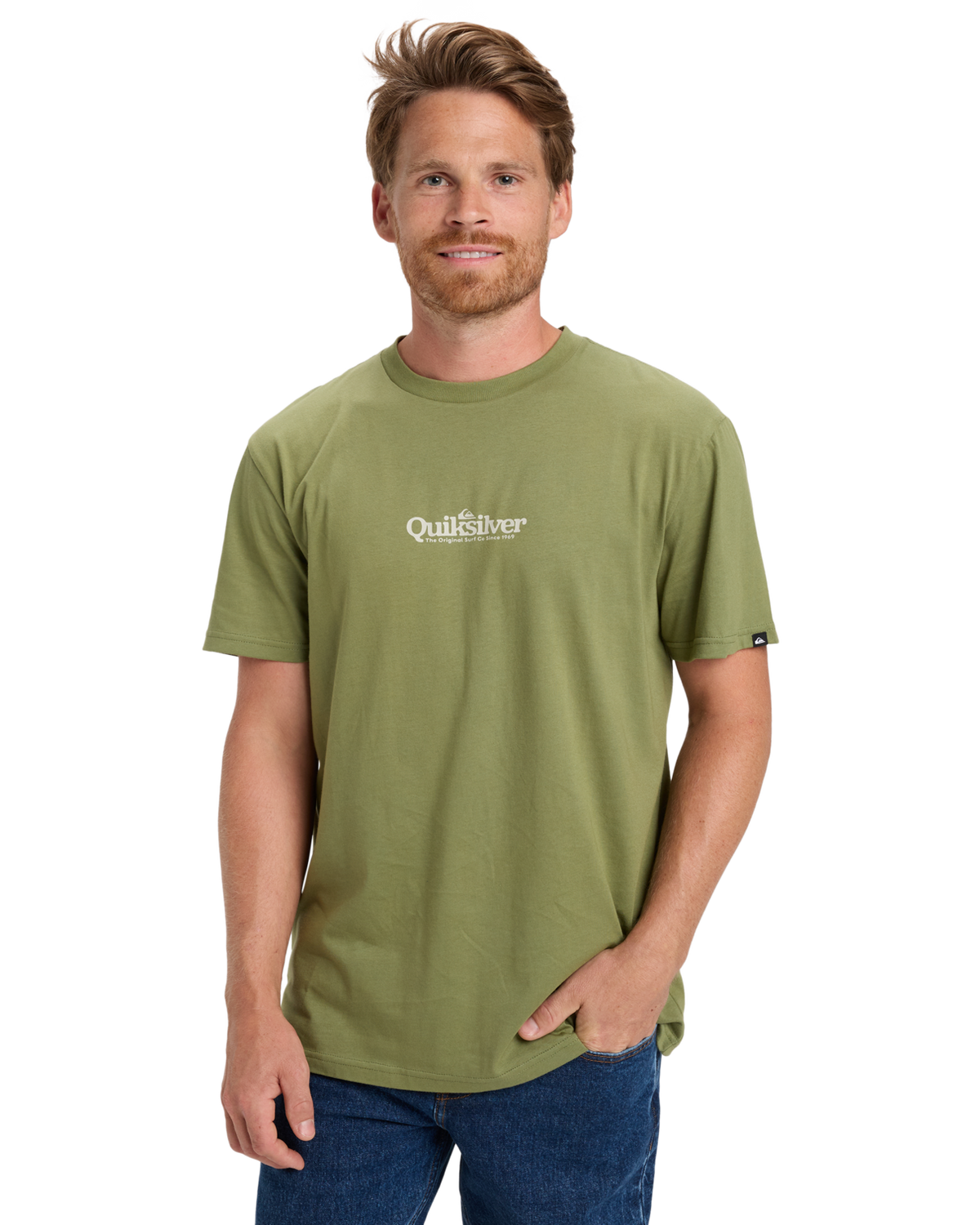 The Quiksilver Mens Fineline T-Shirt in Loden Green