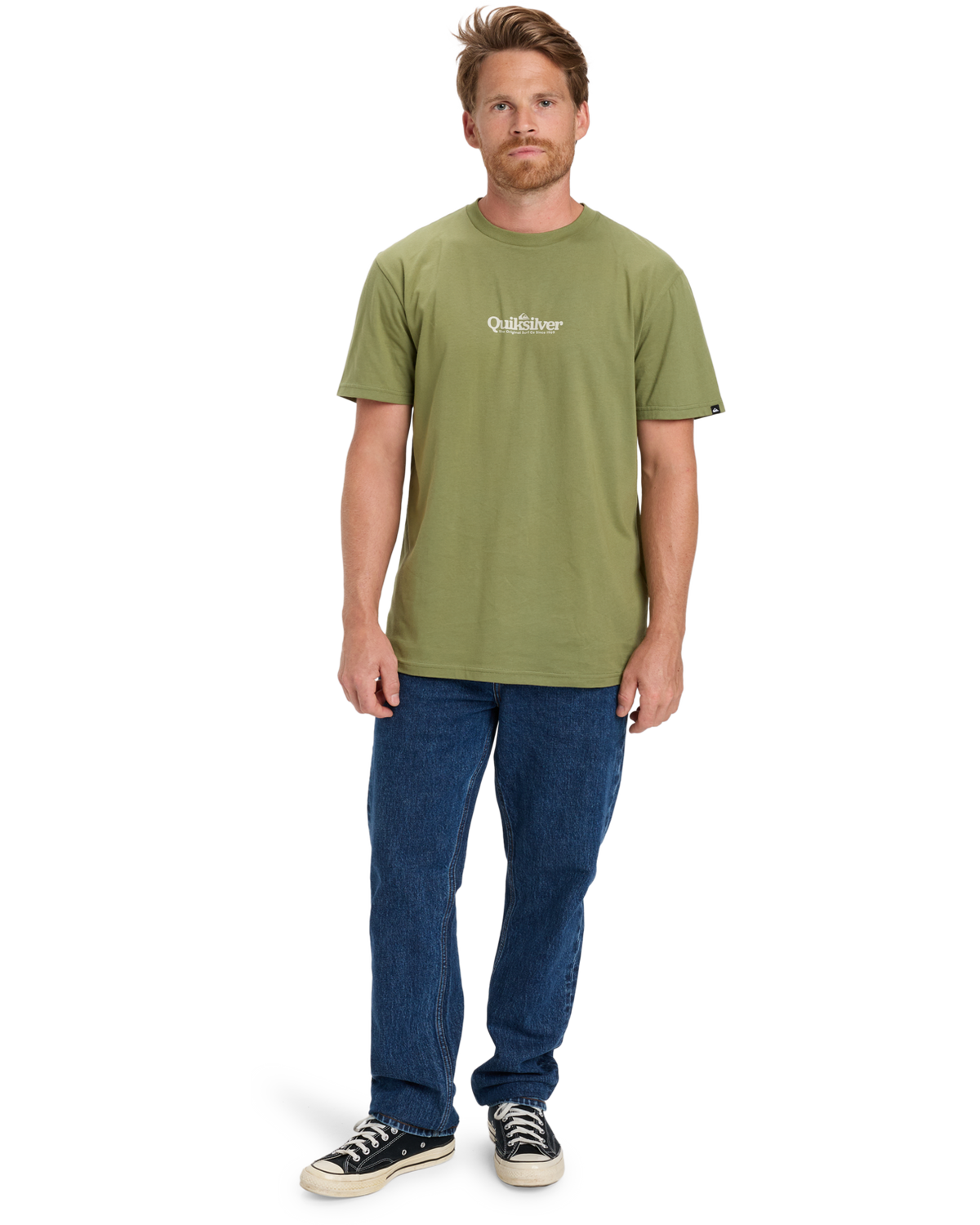 The Quiksilver Mens Fineline T-Shirt in Loden Green