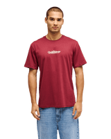 The Quiksilver Mens Fineline T-Shirt in Oxblood Red