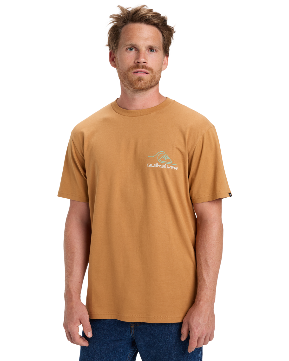 The Quiksilver Mens Light Waves T-Shirt in Almond