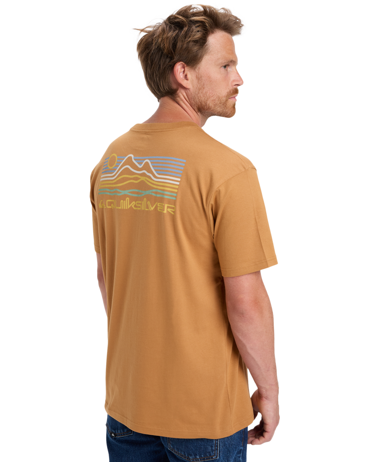 The Quiksilver Mens Light Waves T-Shirt in Almond