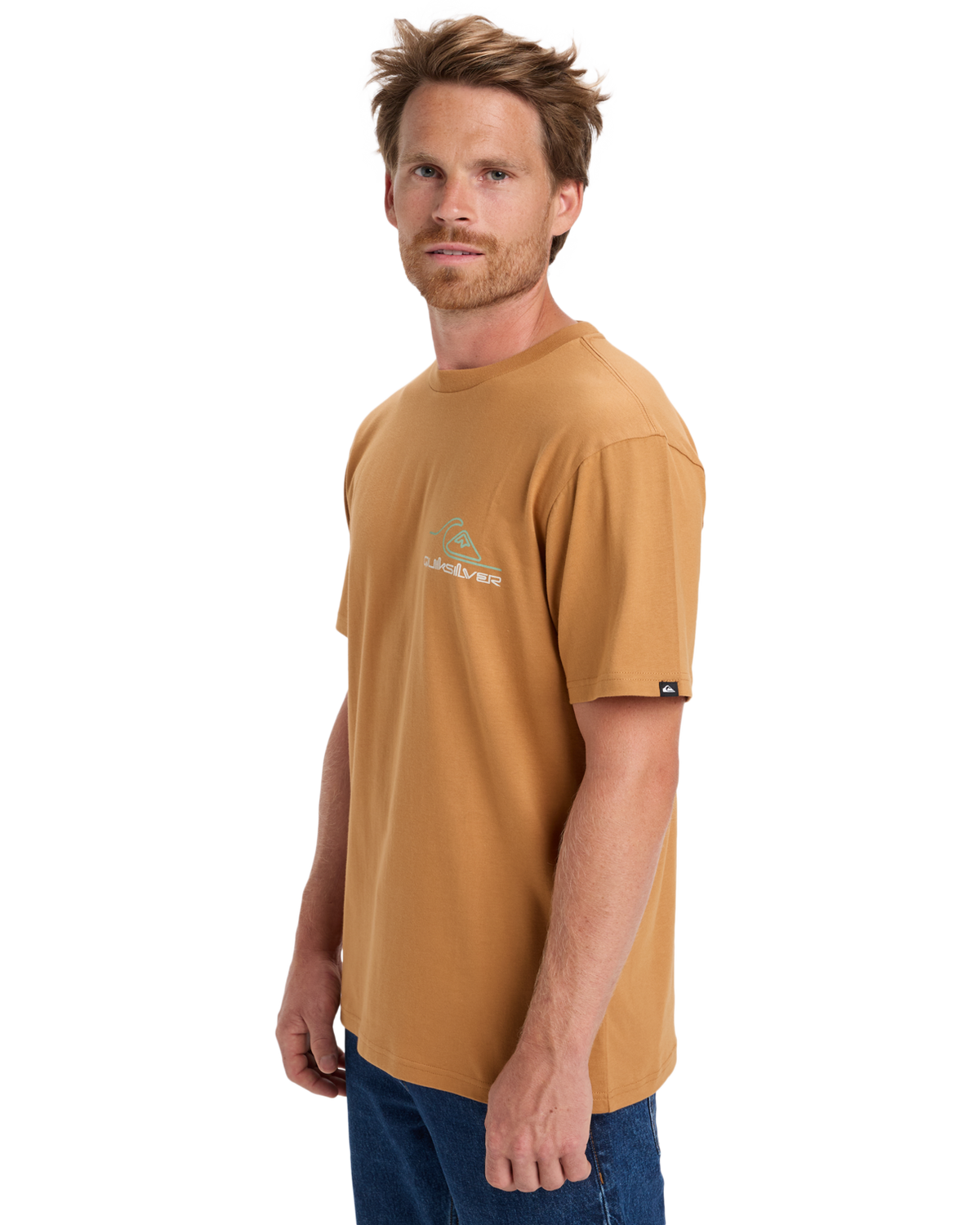 The Quiksilver Mens Light Waves T-Shirt in Almond
