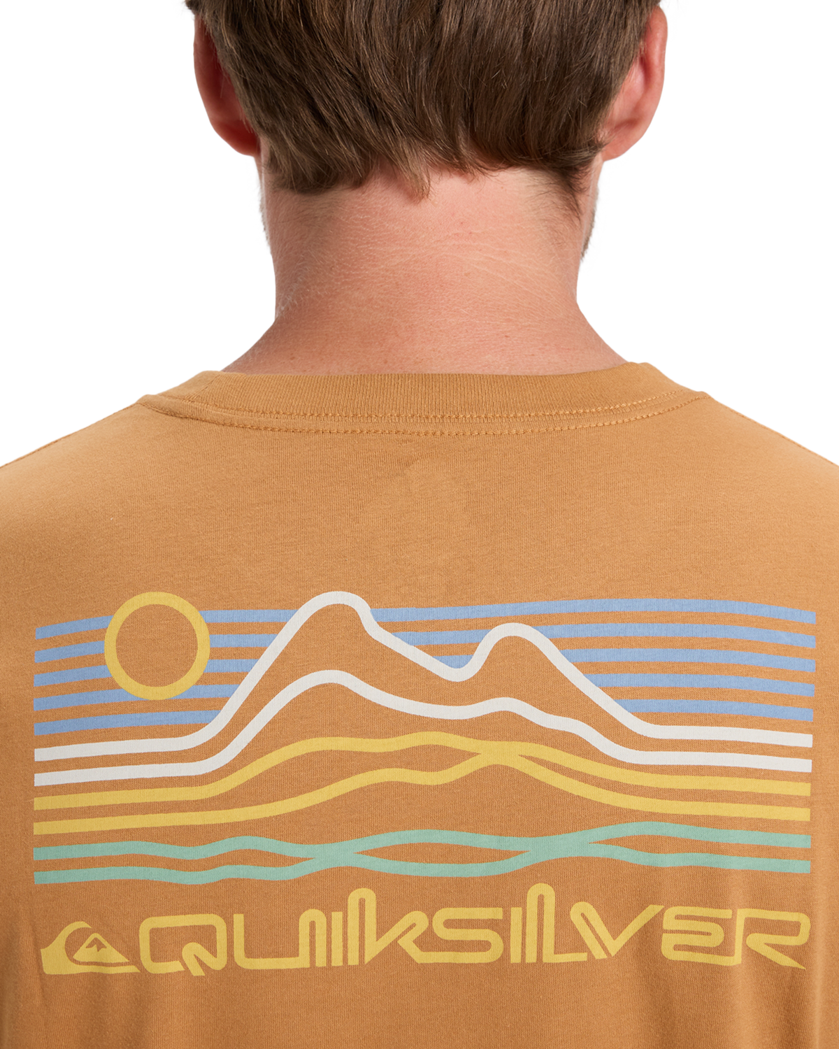 The Quiksilver Mens Light Waves T-Shirt in Almond