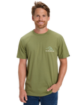 The Quiksilver Mens Light Waves T-Shirt in Loden Green