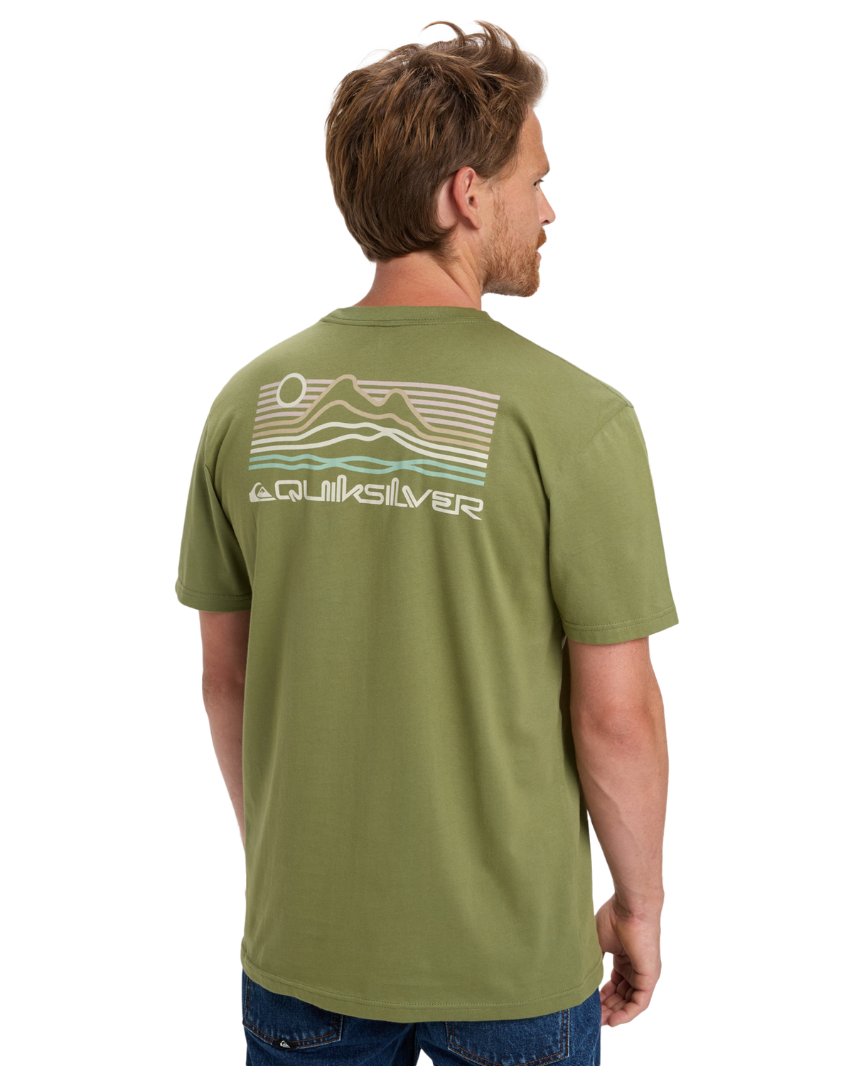 The Quiksilver Mens Light Waves T-Shirt in Loden Green