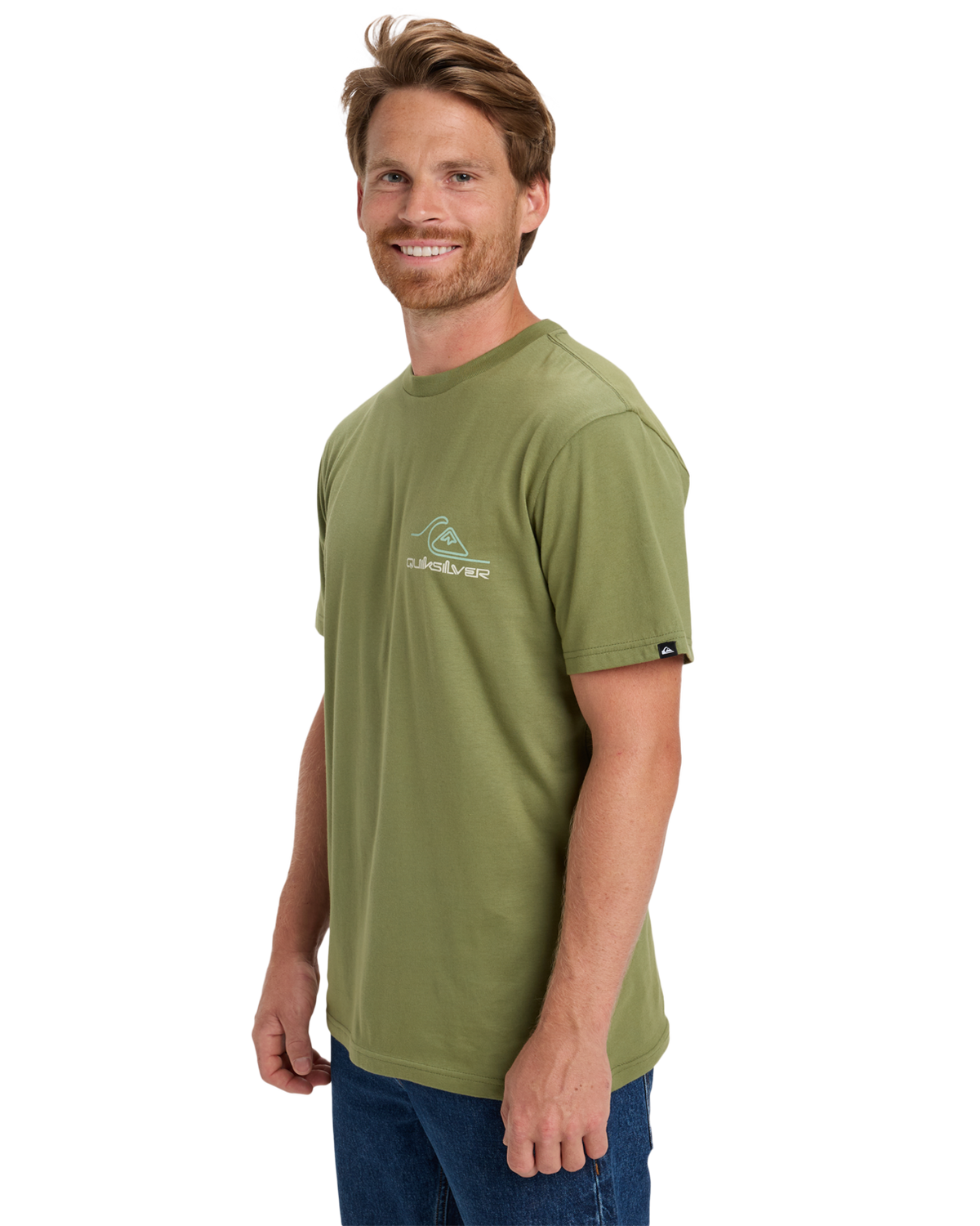 The Quiksilver Mens Light Waves T-Shirt in Loden Green