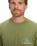 The Quiksilver Mens Light Waves T-Shirt in Loden Green