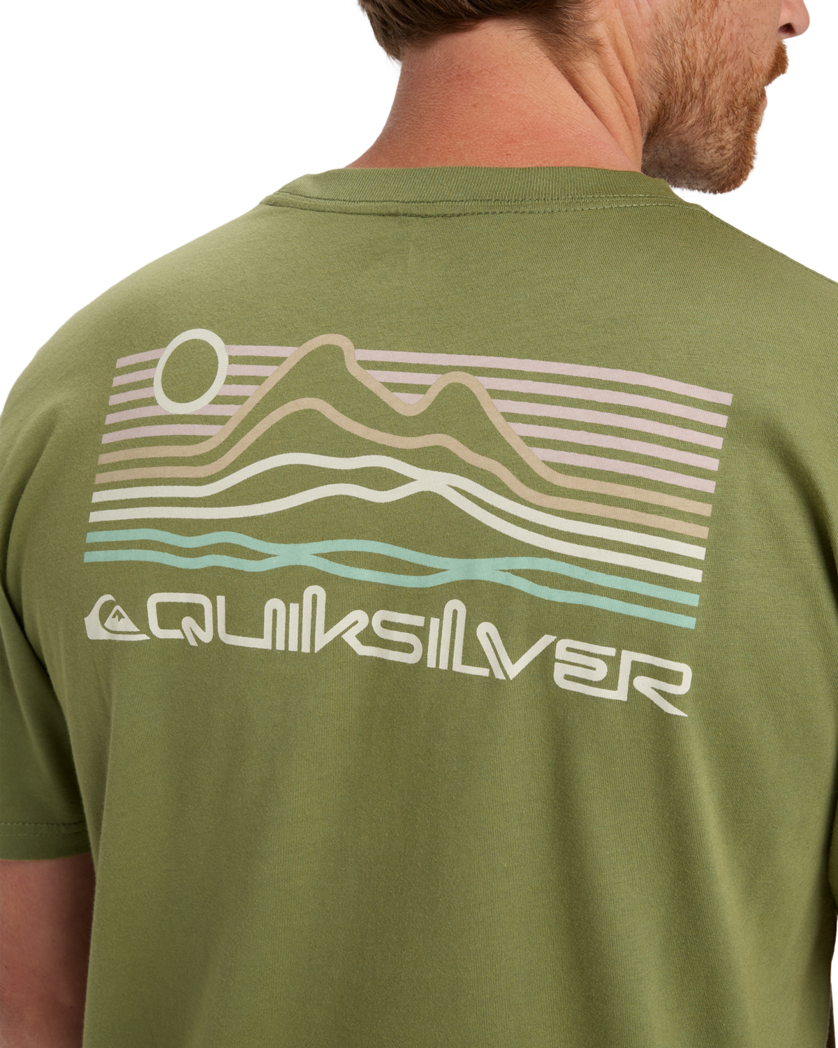 The Quiksilver Mens Light Waves T-Shirt in Loden Green