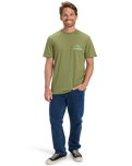 The Quiksilver Mens Light Waves T-Shirt in Loden Green