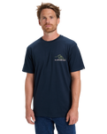 The Quiksilver Mens Light Waves T-Shirt in Dark Navy
