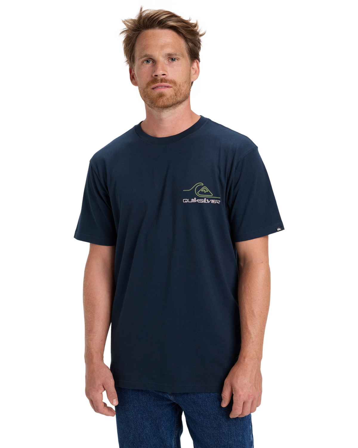 The Quiksilver Mens Light Waves T-Shirt in Dark Navy