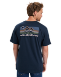 The Quiksilver Mens Light Waves T-Shirt in Dark Navy