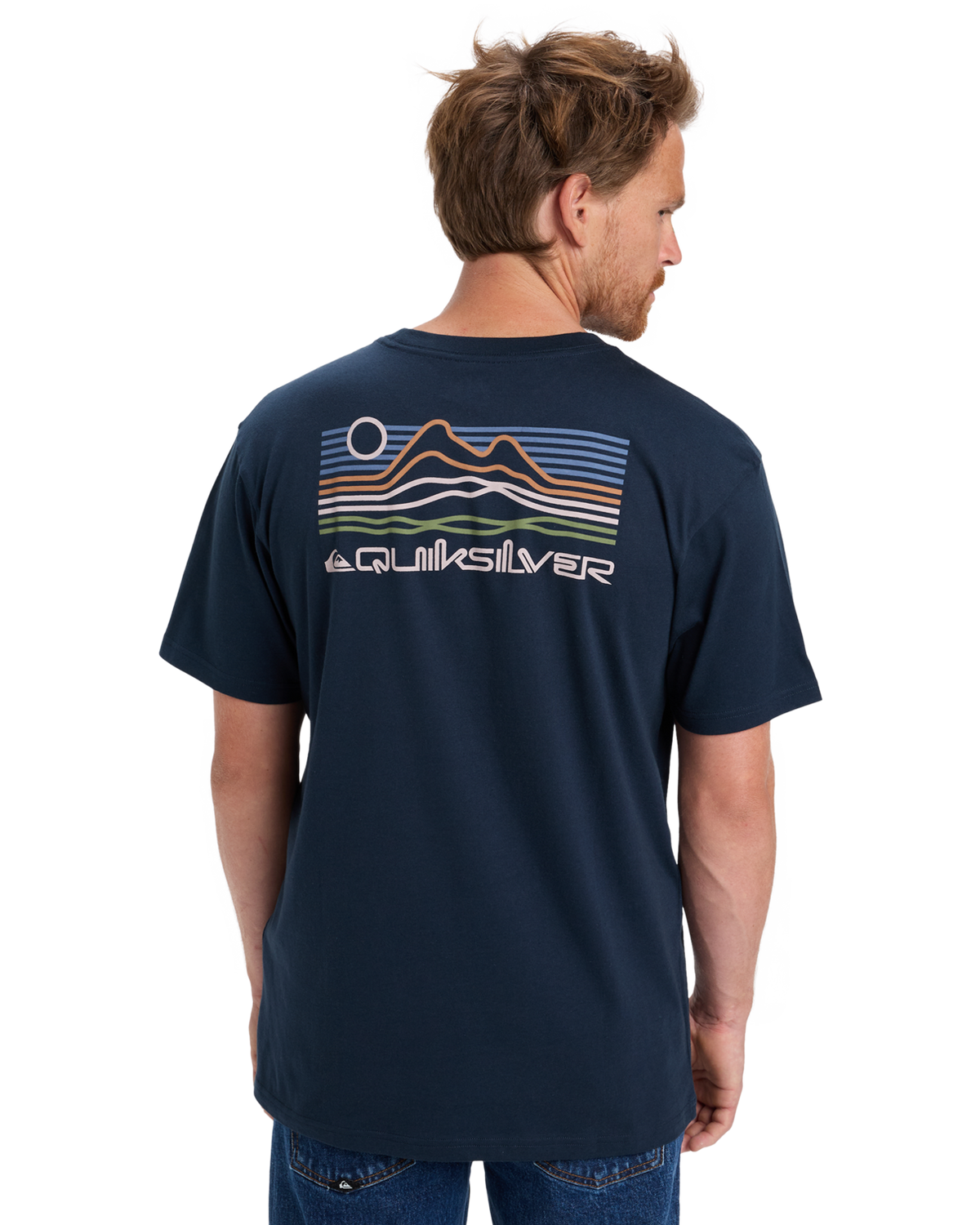 The Quiksilver Mens Light Waves T-Shirt in Dark Navy