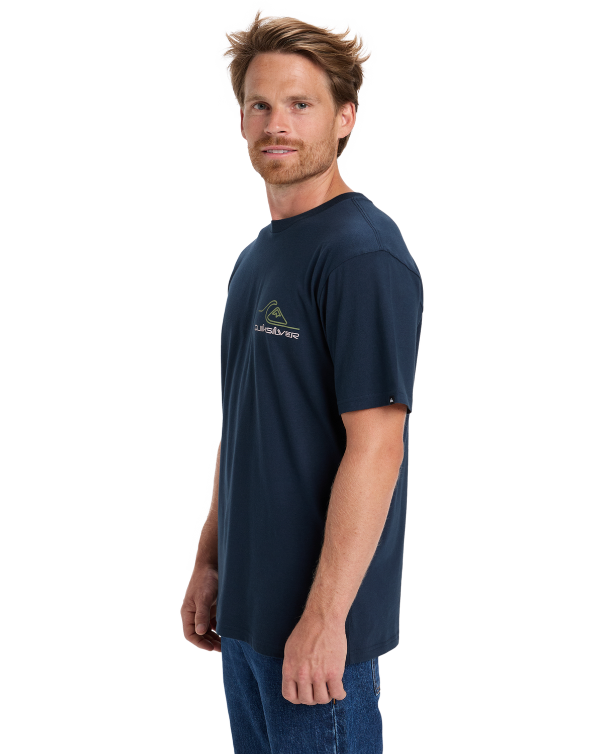 The Quiksilver Mens Light Waves T-Shirt in Dark Navy